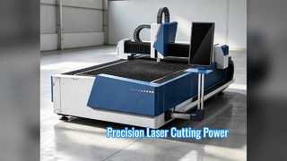 Промышленный станок для лазерной резки PrecisionCut Pro с оптоволоконным кабелем