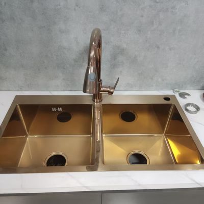 качество  Handmade Stainless Steel Kitchen Sink with Food Grade 304/316 Stainless Steel 250-300mm Bowl Depth and 1.2-2.0mm Panel Thickness фабрика