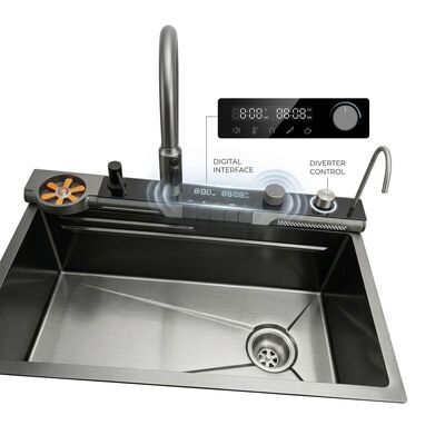 Хорошая цена 32 Inch Drop-In Double Bowl Kitchen Sink SUS304 20 Gauge with Glass Cover онлайн