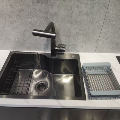 Двухсекционная кухонная мойка из нержавеющей стали 304 с аксессуарами