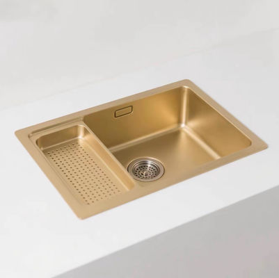 Золотая кухонная мойка из нержавеющей стали SUS304 с сушилкой