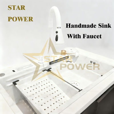 Food-Grade 304/316 Stainless Steel Kitchen Sink with 25-30cm Deep Basin and Fingerprint-Proof PVD Coating