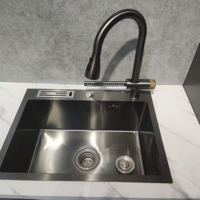 Хорошая цена Ручной сделанный кухонный раковина из нержавеющей стали с двойной ступенькой интегрированного дизайна и пищевого класса 304/316 нержавеющей стали онлайн