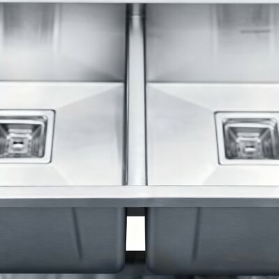 Оригинальная оттискная отделка ручной работы Двойная раковина из 304 нержавеющей стали для современных кухонь