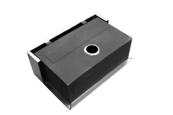 Ручной стержень из нержавеющей стали 304 подъемная кухонная раковина с глубоким одноразовым бассейном и звукоподавляющими подушками