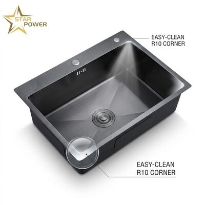 Хорошая цена 16 Gauge 304 Stainless Steel Double Bowl Kitchen Sink Drop-in 33x22 Inch 9 Inch Deep Basin Brushed Finish онлайн