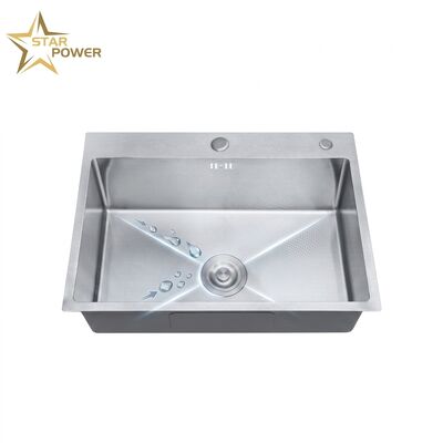 Хорошая цена Commercial 32 Inch Undermount Kitchen Sink SUS304 16 Gauge Single Bowl with Drainboard online