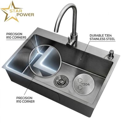 Хорошая цена Round 15 Inch Bar Prep Sink SUS304 Handmade 22 Gauge Single Bowl Undermount online