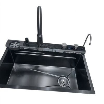 Хорошая цена PVD Gunmetal 33x22 Undermount Double Bowl Kitchen Sink SUS304 Handmade 18 Gauge онлайн
