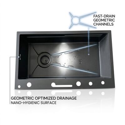 Хорошая цена Undermount 33x22 Handmade Double Bowl Kitchen Sink SUS304 60/40 Split 18 Gauge онлайн