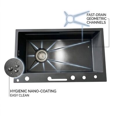 Хорошая цена 33 Inch Corner Kitchen Sink Double Bowl SUS304 18 Gauge Space Saving Handmade онлайн