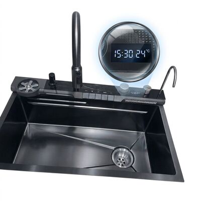 Хорошая цена 24 Inch Handmade Single Bowl Undermount Kitchen Sink 16 Gauge Gunmetal PVD онлайн