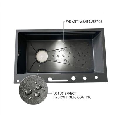 Хорошая цена 33 Inch Undermount Double Bowl Kitchen Sink 16 Gauge with Soap Dispenser SUS304 онлайн