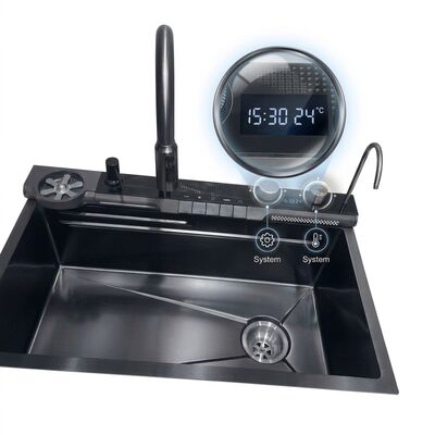 Хорошая цена 32 Inch PVD Gunmetal Undermount Single Bowl Kitchen Sink 16 Gauge with Cutting Board онлайн